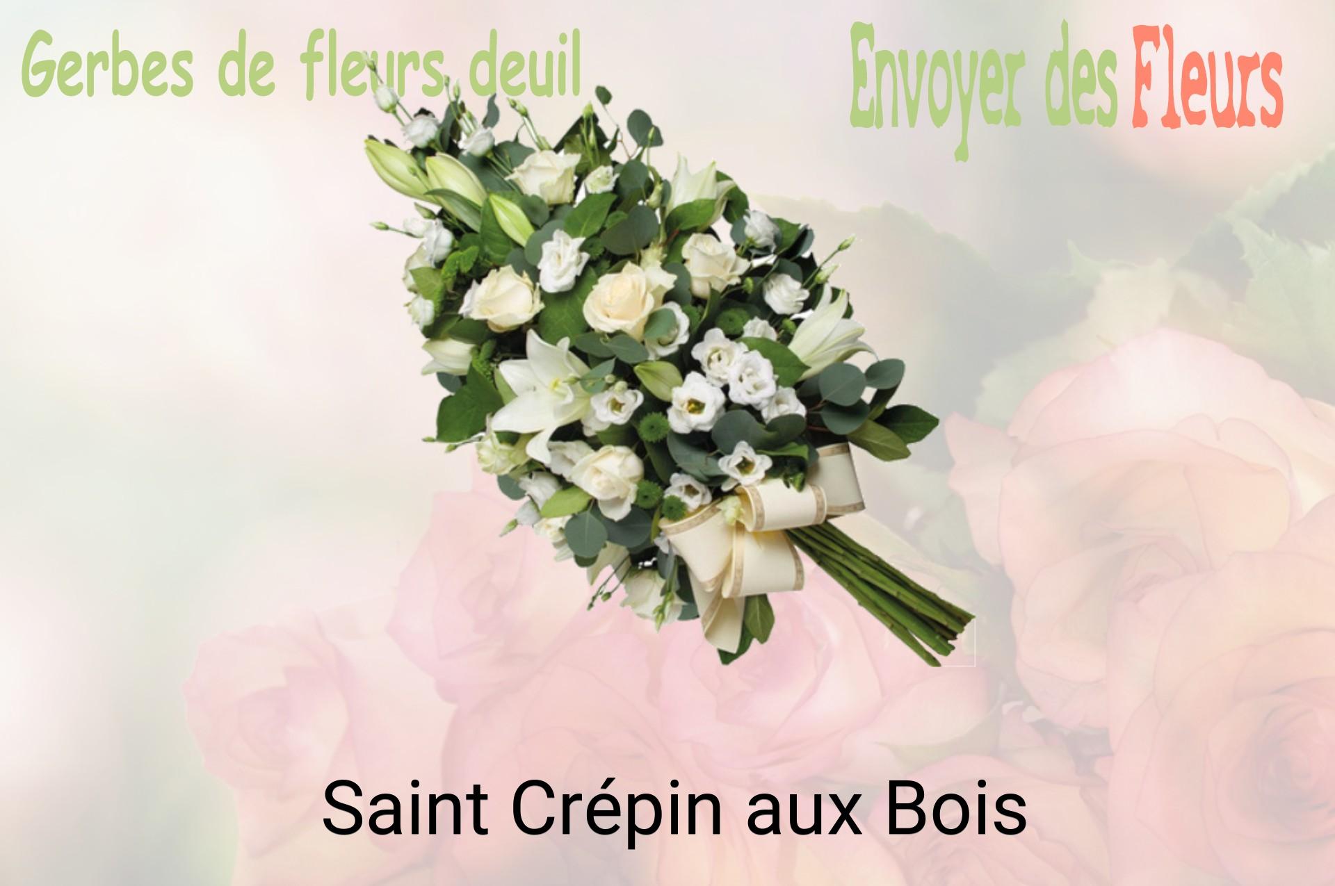 Gerbe de fleurs de deuil livrée à Saint-Crépin-aux-Bois